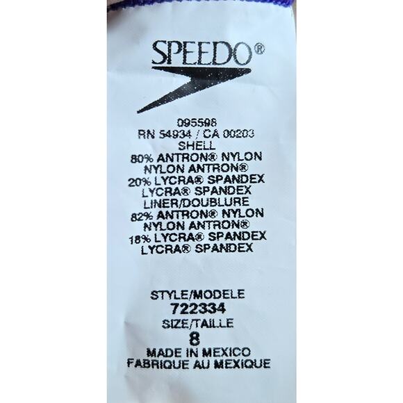 NWT Speedo Tankini Color Block Pullover Swimming Top Women's Size 8 - Picture 3 of 4